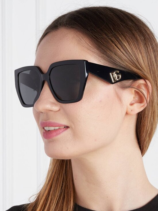 NEW DOLCE&GABBANA DG4438 501/87 BLACK OVERSIZED WOMEN SUNGLASSES DG 4438 main image 12